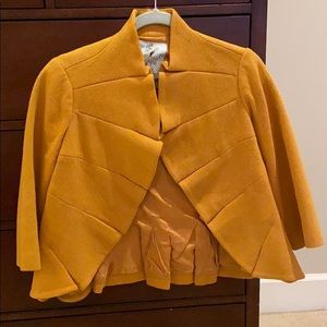Mustard yellow wool jacket from Anthropologie.